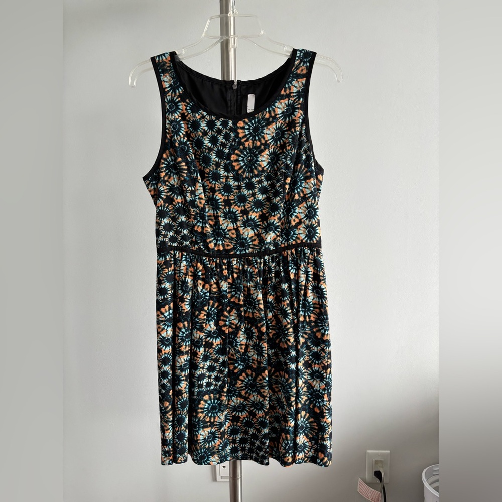 Vintage Kensie Floral Orange Blue Dress Size 10